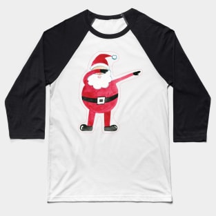 Dabbing Santa Claus watercolor Baseball T-Shirt